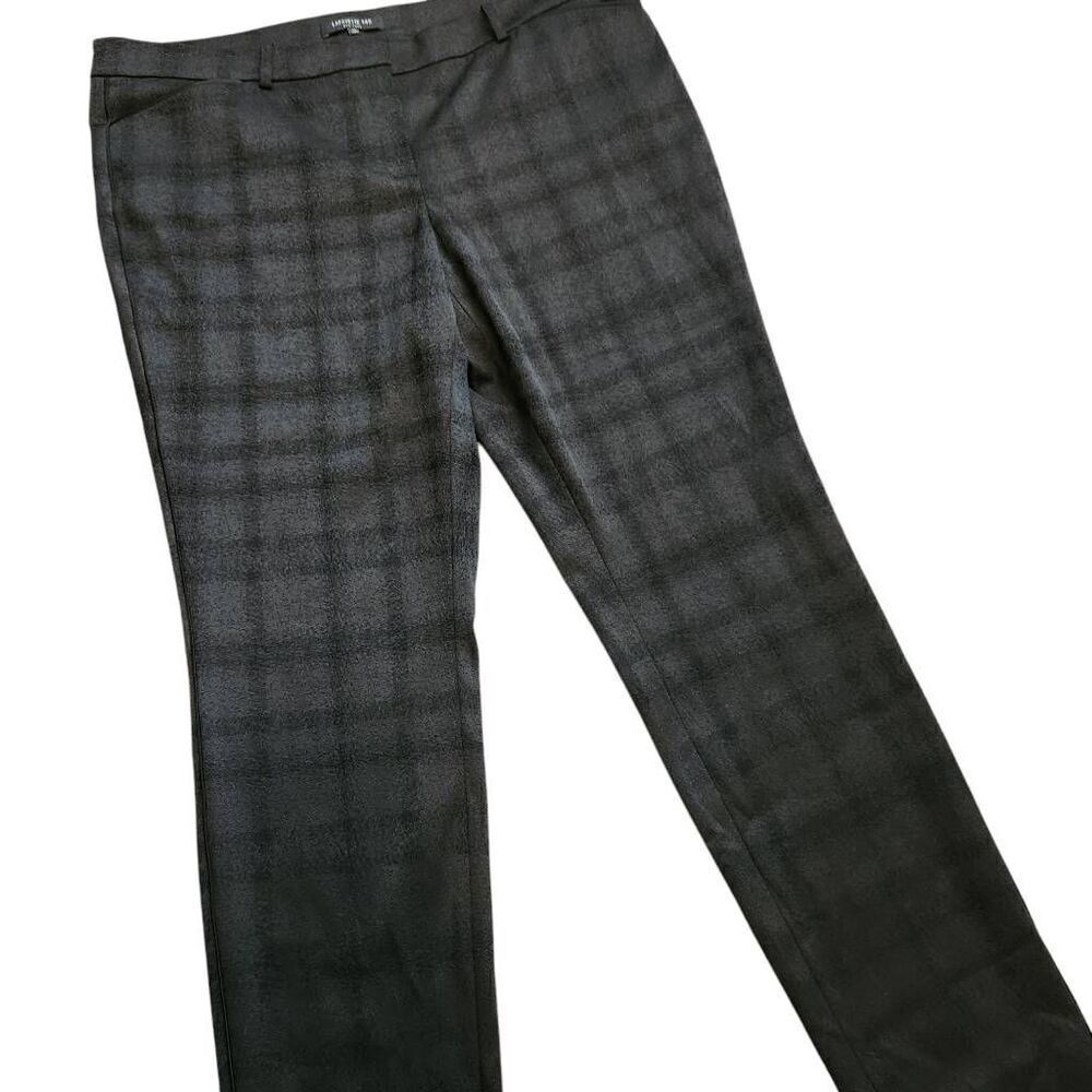 Lafayette 148 Pants Womens 14 Plaid Black Careerwear Workwear Office Business Ca